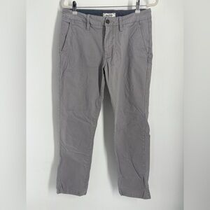 Flag Anthem Pant Mens Size 33x32 Gray Straight Leg Chino Stretch